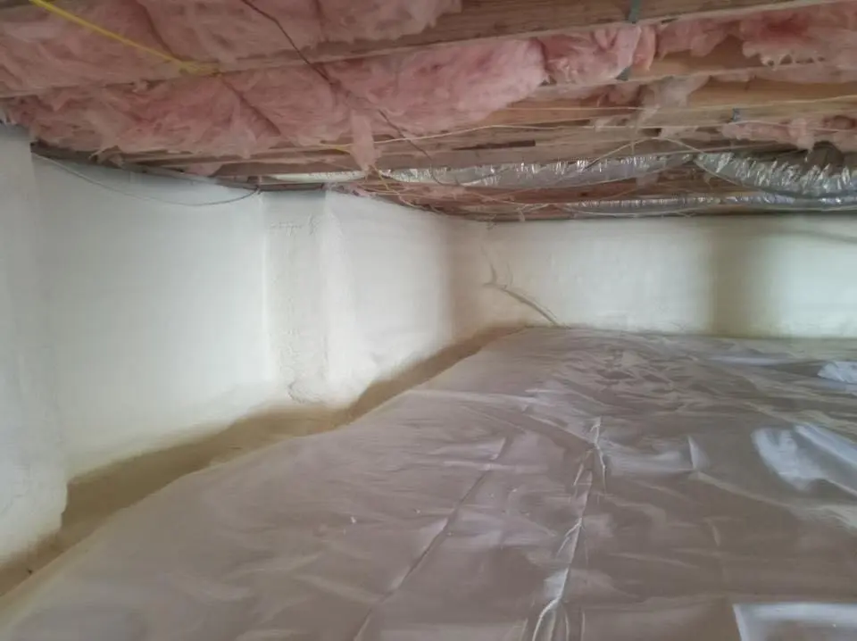 Crawl space encapsulation with closed-cell spray foam for Attic Insulation in Fernandina Beach
